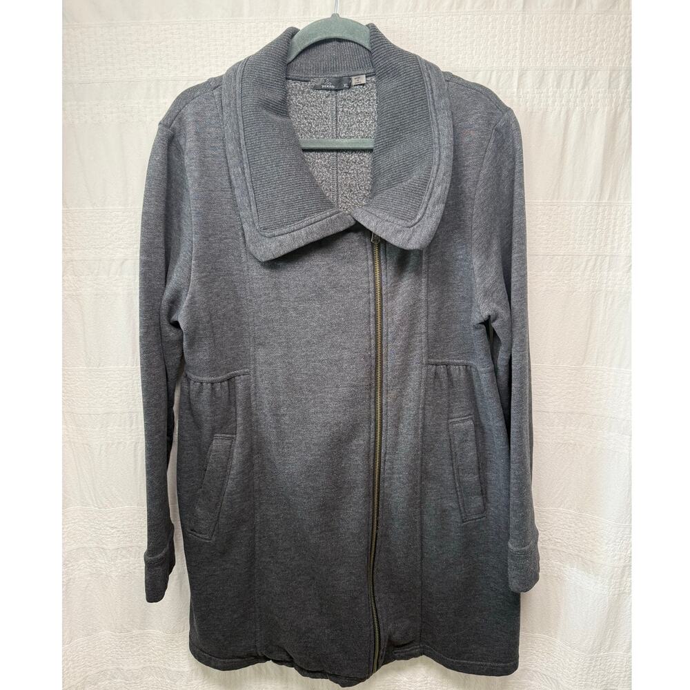 PrAna Women's Mila Longline Jacket, Gray, Size Extra Large